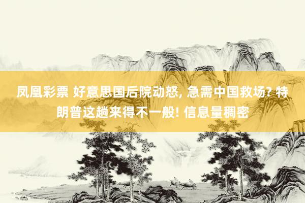 凤凰彩票 好意思国后院动怒, 急需中国救场? 特朗普这趟来得不一般! 信息量稠密
